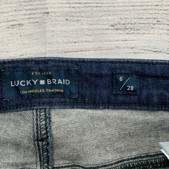 Lucky Brand Jeans sz 6 / 28 Ava Super Skinny Dark Wash Inseam 27.5" Raw Hem - Picture 9 of 11